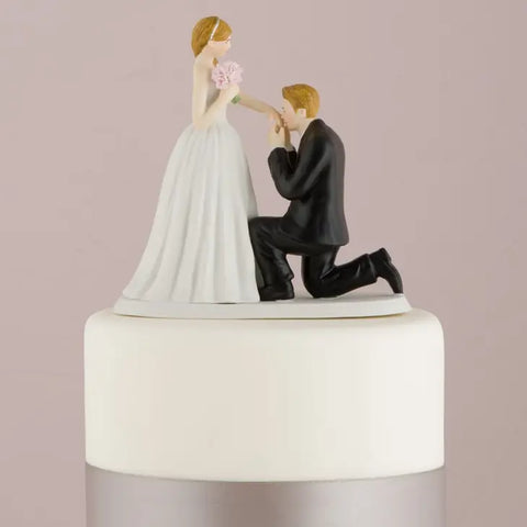 Bride and Groom Couple Wedding Cake Topper Figurine - Cinderella Moment