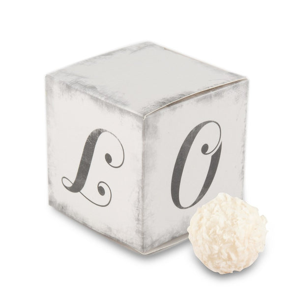 "LOVE" Cube Favor Boxes With Charming Aged Print (10)