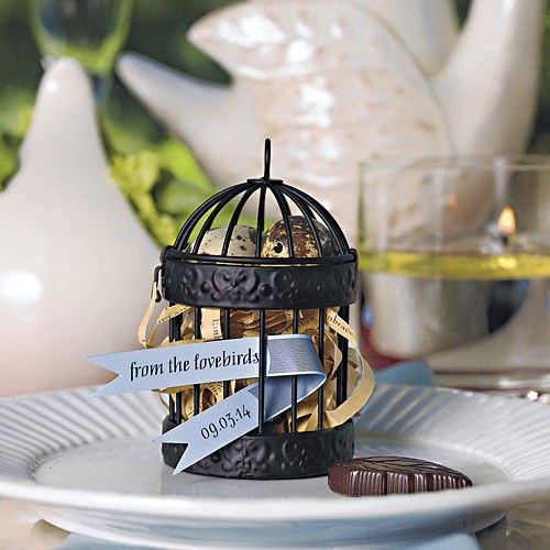 Small Black Birdcage Favor Containers (4)