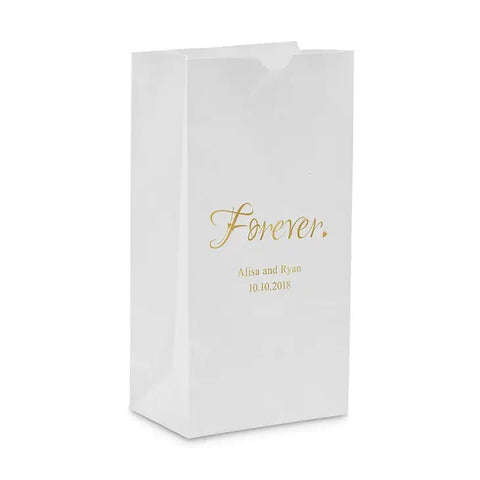 "Forever." Block Bottom Gusset Paper Goodie Bags