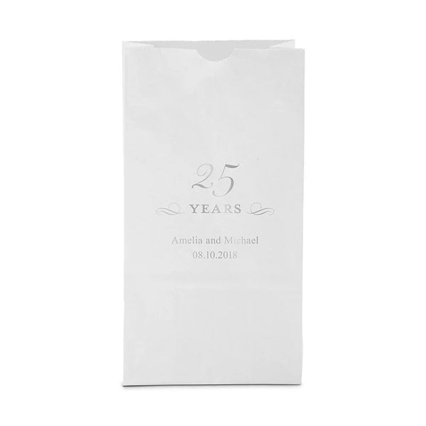 25 Years Block Bottom Gusset Paper Goodie Bags