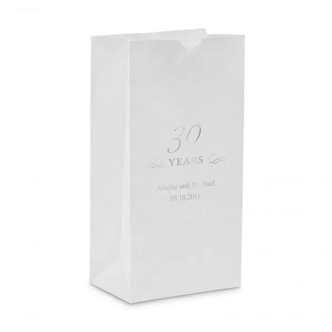 30 Years Block Bottom Gusset Paper Goodie Bags