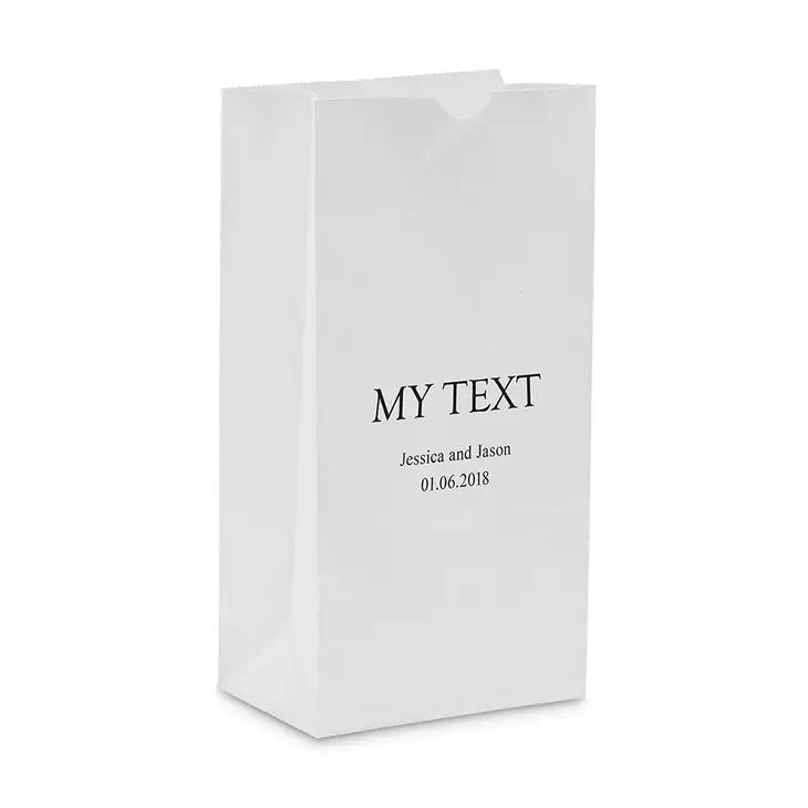 Custom Word Block Bottom Gusset Paper Goodie Bags