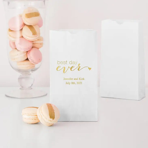 "Best Day Ever" Block Bottom Gusset Paper Goodie Bags