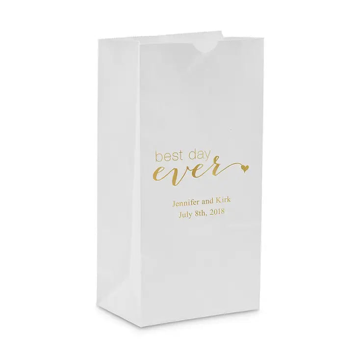 "Best Day Ever" Block Bottom Gusset Paper Goodie Bags