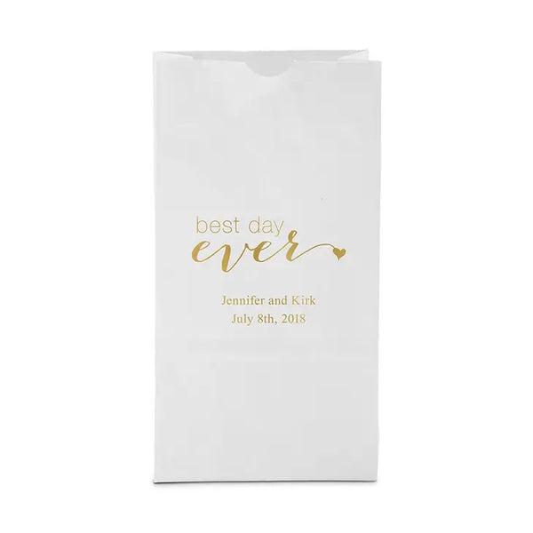 "Best Day Ever" Block Bottom Gusset Paper Goodie Bags