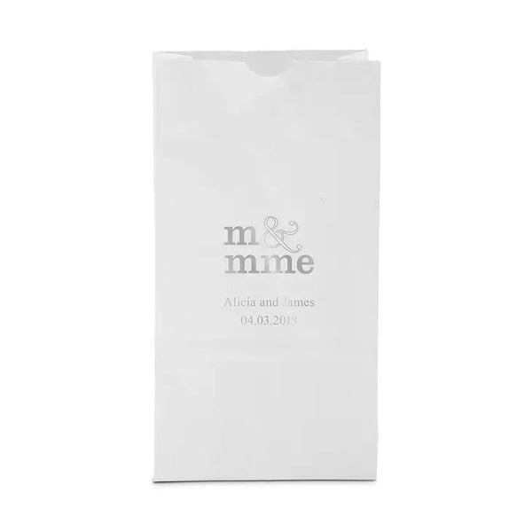 Monsieur & Madame - M & Mme - Standard Block Bottom Gusset Paper Goodie Bags