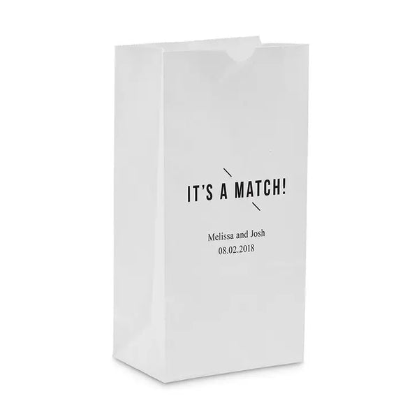 It's A Match Block Bottom Gusset Paper Goodie Bags