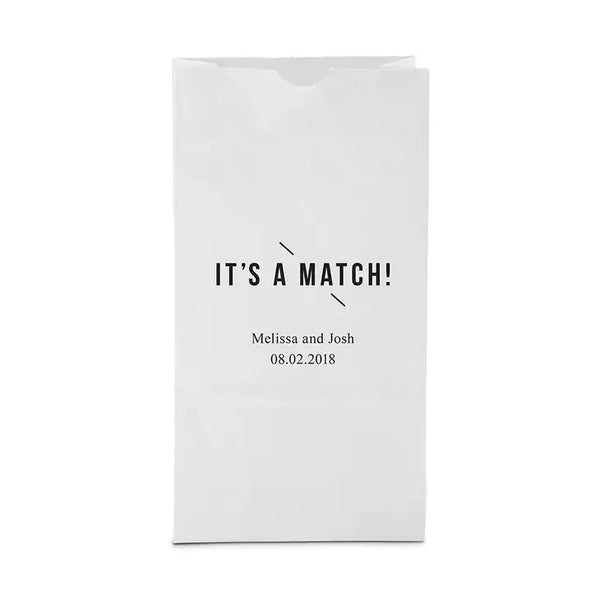 It's A Match Block Bottom Gusset Paper Goodie Bags