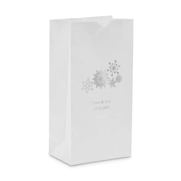 Winter Finery Snowflake Flat Paper Goodie Bag