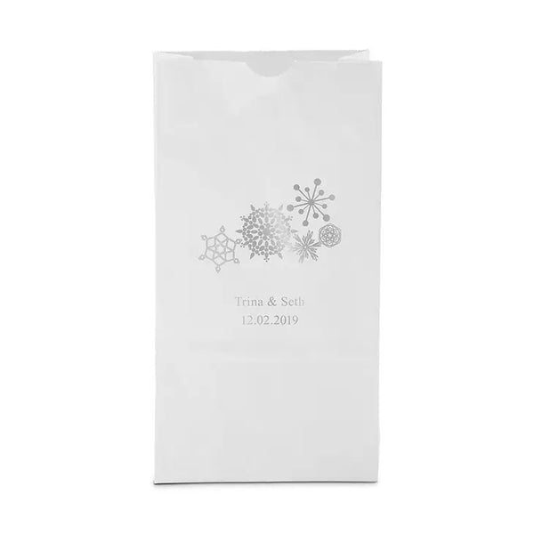 Winter Finery Snowflake Flat Paper Goodie Bag