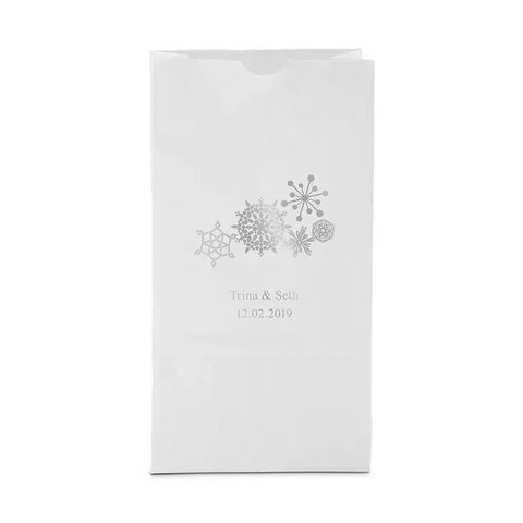 Winter Finery Snowflake Flat Paper Goodie Bag