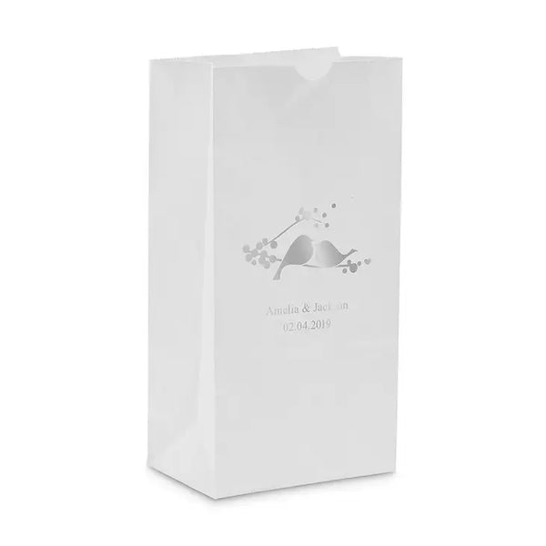 Love Birds Block Bottom Gusset Paper Goodie Bags