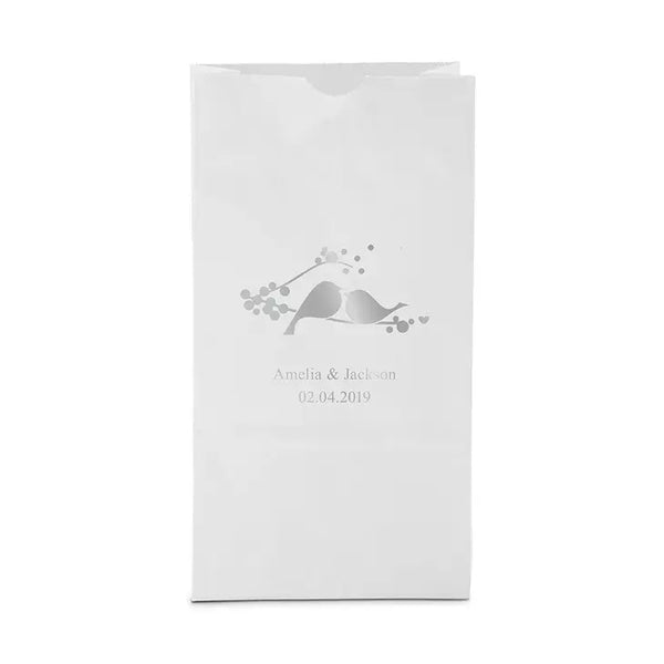 Love Birds Block Bottom Gusset Paper Goodie Bags