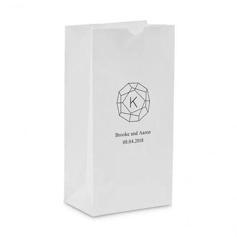 Gemstone Initial Block Bottom Gusset Paper Goodie Bags