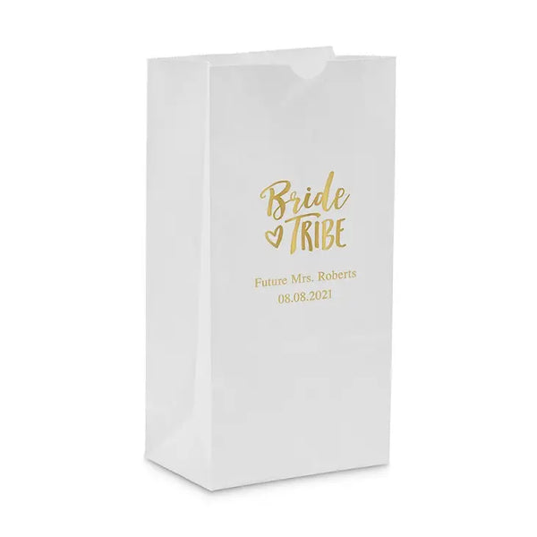 Bride Tribe Block Bottom Gusset Paper Goodie Bags