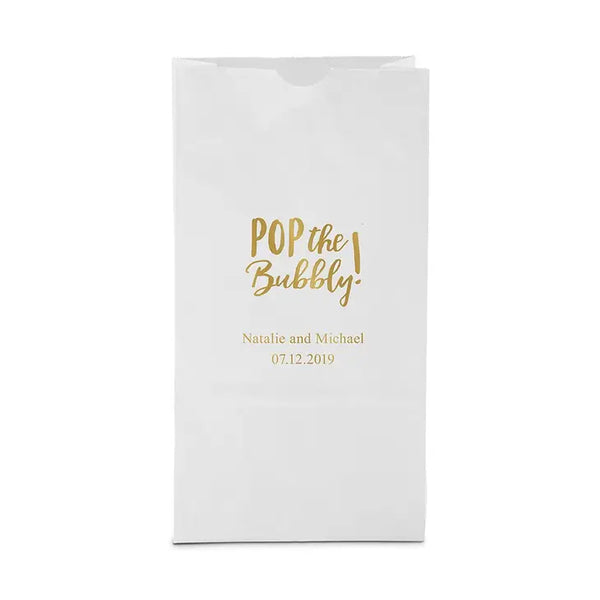 Pop The Bubbly Block Bottom Gusset Paper Goodie Bags