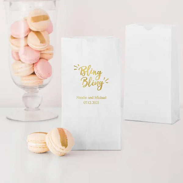 Bling Bling Block Bottom Gusset Paper Goodie Bags