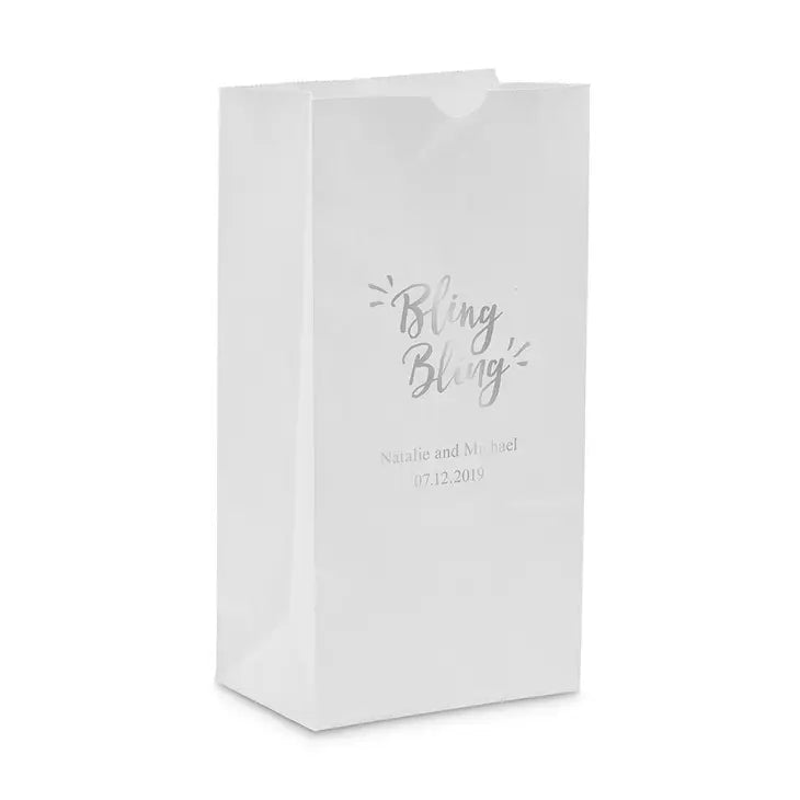 Bling Bling Block Bottom Gusset Paper Goodie Bags