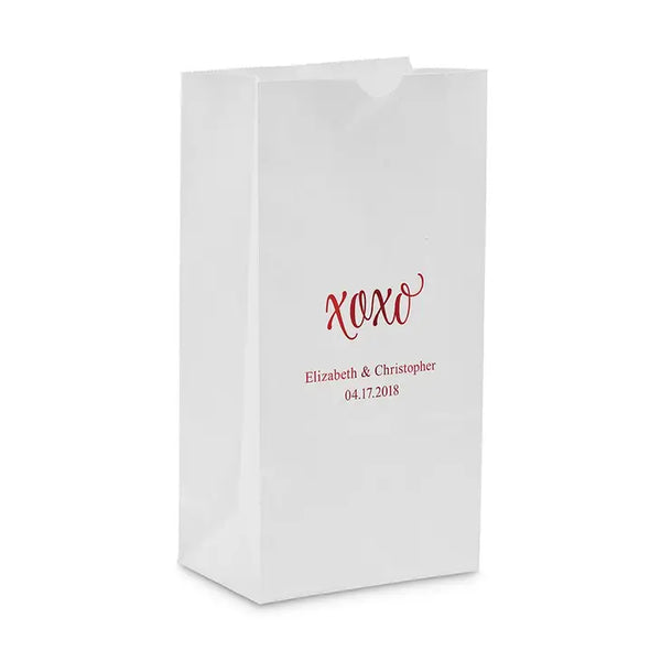 xoxo' Block Bottom Gusset Paper Goodie Bags