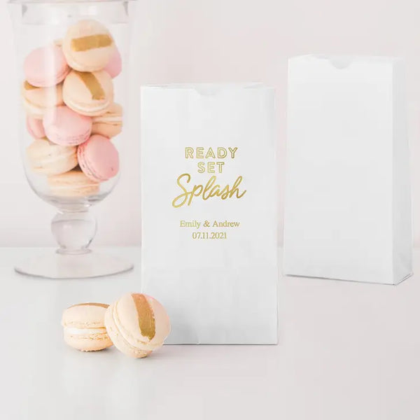 Ready Set Splash Block Bottom Gusset Paper Goodie Bags