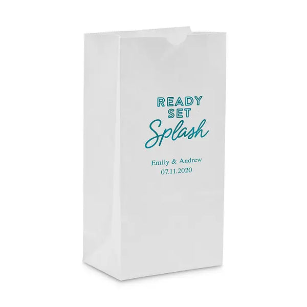 Ready Set Splash Block Bottom Gusset Paper Goodie Bags