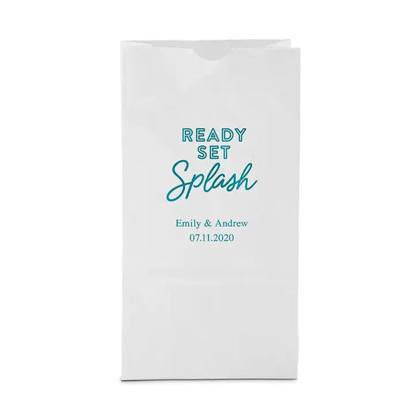 Ready Set Splash Block Bottom Gusset Paper Goodie Bags