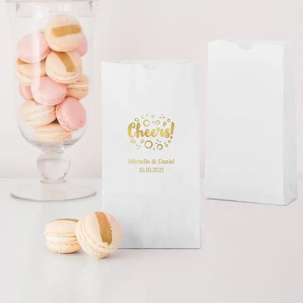 Cheers With Bubbles Block Bottom Gusset Paper Goodie Bags