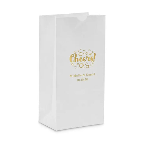 Cheers With Bubbles Block Bottom Gusset Paper Goodie Bags