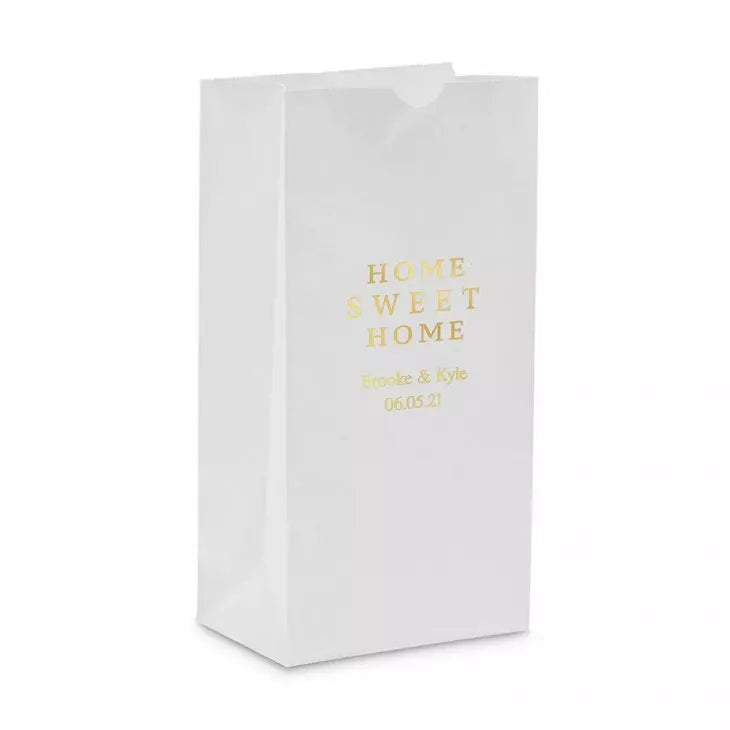 Home Sweet Home Block Bottom Gusset Paper Goodie Bags