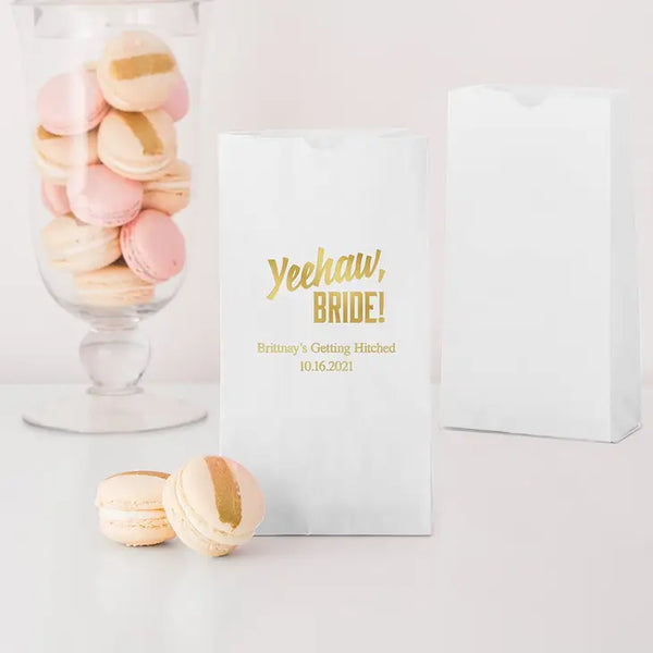 Yeehaw Bride Block Bottom Gusset Paper Goodie Bags