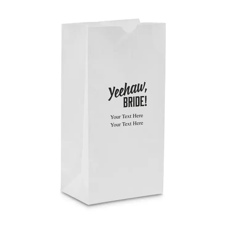 Yeehaw Bride Block Bottom Gusset Paper Goodie Bags