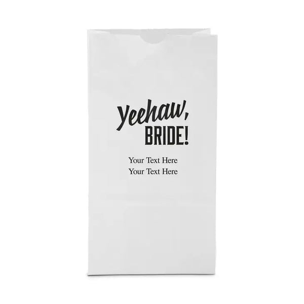 Yeehaw Bride Block Bottom Gusset Paper Goodie Bags