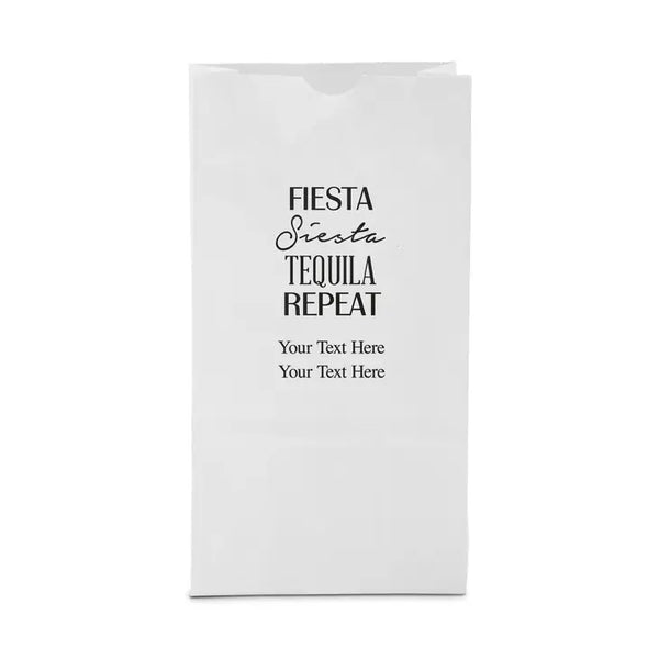 Fiesta Siesta Tequila Repeat Block Bottom Gusset Paper Goodie Bags