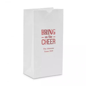 Bring On The Cheer Block Bottom Gusset Paper Goodie Bags