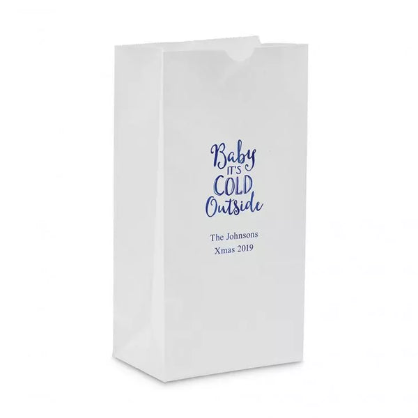 Baby It's Cold Outside Block Bottom Gusset Paper Goodie Bags