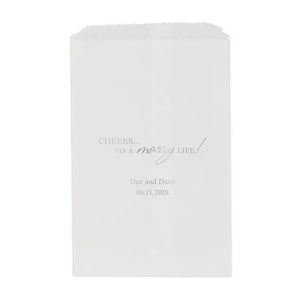 "Cheers To A Marry Life" Flat Paper Goodie Bag