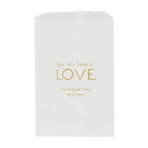 All You Need Is Love. Flat Paper Goodie Bag