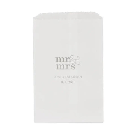 Mr & Mrs - Standard Flat Paper Goodie Bag