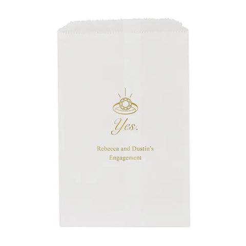 Yes (to The Ring) Flat Paper Goodie Bag