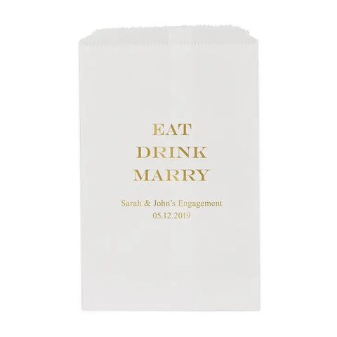 Eat Drink Marry Flat Paper Goodie Bag