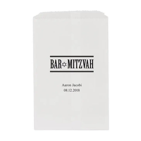 Bar Mitzvah Flat Paper Goodie Bag