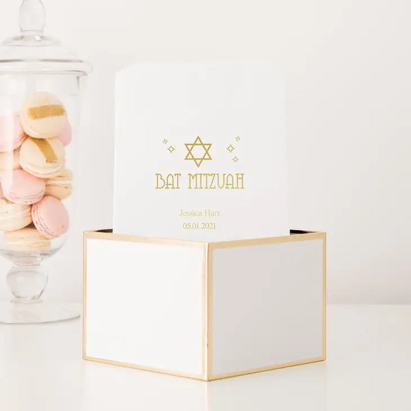 Bat Mitzvah Flat Paper Goodie Bag