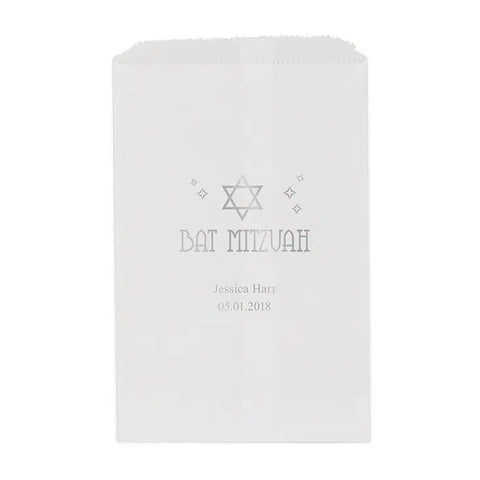 Bat Mitzvah Flat Paper Goodie Bag