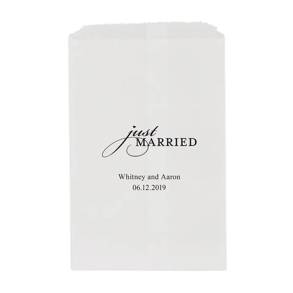 Just Married Flat Paper Goodie Bag