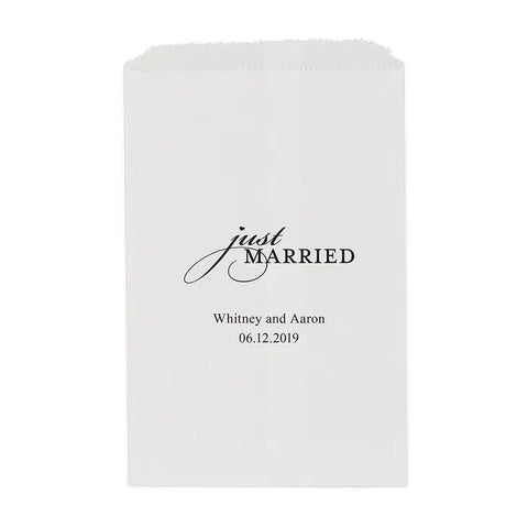 Just Married Flat Paper Goodie Bag