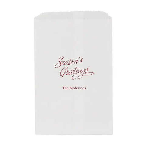 Season's Greetings Flat Paper Goodie Bag