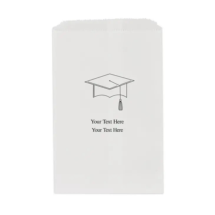 Graduation Hat Flat Paper Goodie Bags