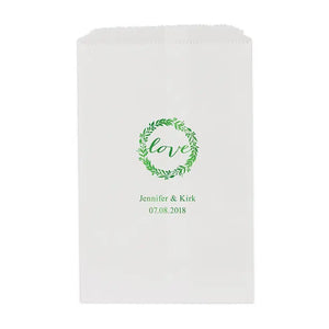 Love Wreath Flat Paper Goodie Bag