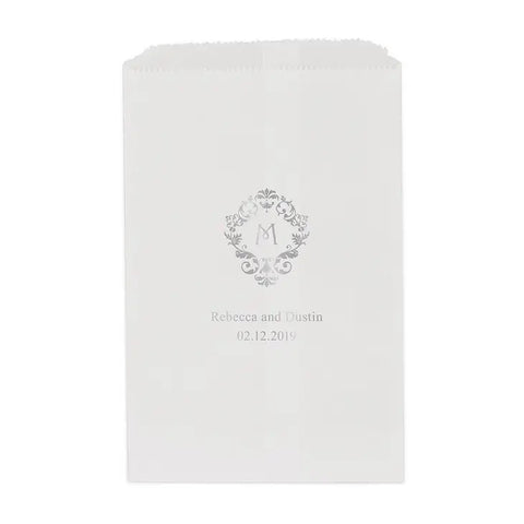 Classic Filigree Initial Flat Paper Goodie Bag